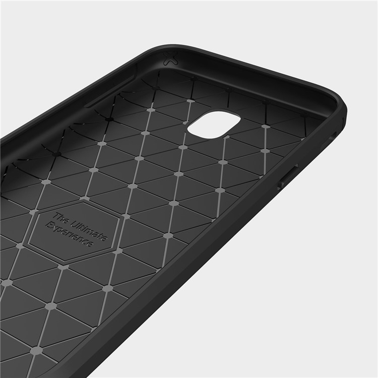 Carbon Fiber Texture Brushed TPU Back Cover Case for Samsung Galaxy J3 (2017) EU Version - Black-5