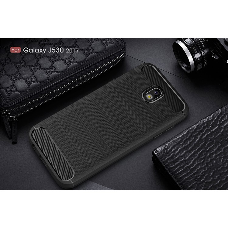 Carbon Fibre Brushed TPU Case for Samsung Galaxy J5 (2017) EU Version - Black-10