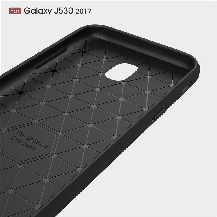 Caixa TPU Escovada de Fibra de Carbono Para Samsung Galaxy J5 (2017) Versão da ue - Preto-5