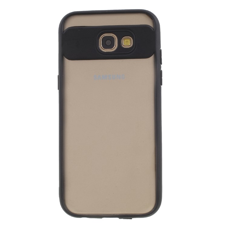 TPU Edge + Crystal Acrylic Back Hybrid Case for Samsung Galaxy A3 (2017) - Black-2