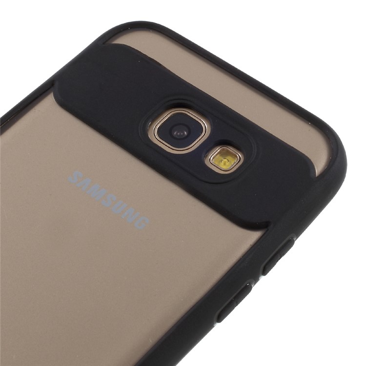 TPU Edge + Crystal Acrylic Back Hybrid Case for Samsung Galaxy A3 (2017) - Black-3