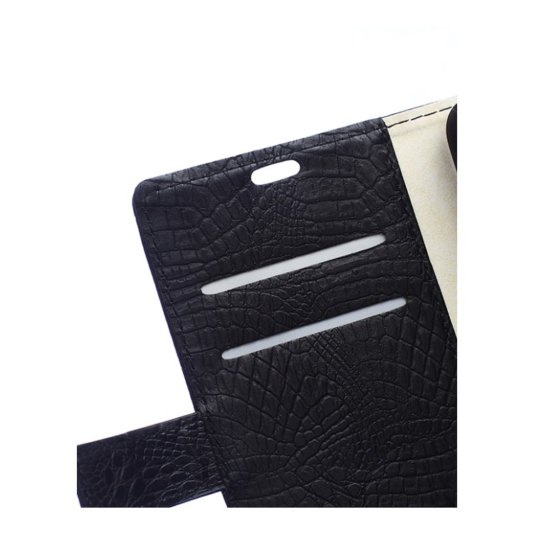 Crocodile Skin Wallet Leather Stand Phone Protector for Samsung Galaxy J5 (2017) EU Version - Black-3