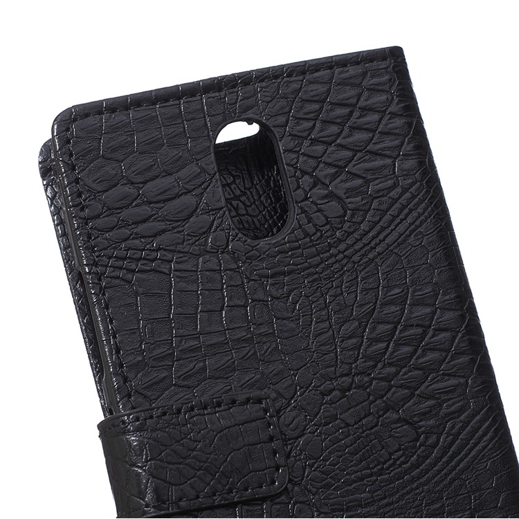 Crocodile Skin Wallet Leather Stand Phone Protector for Samsung Galaxy J5 (2017) EU Version - Black-6