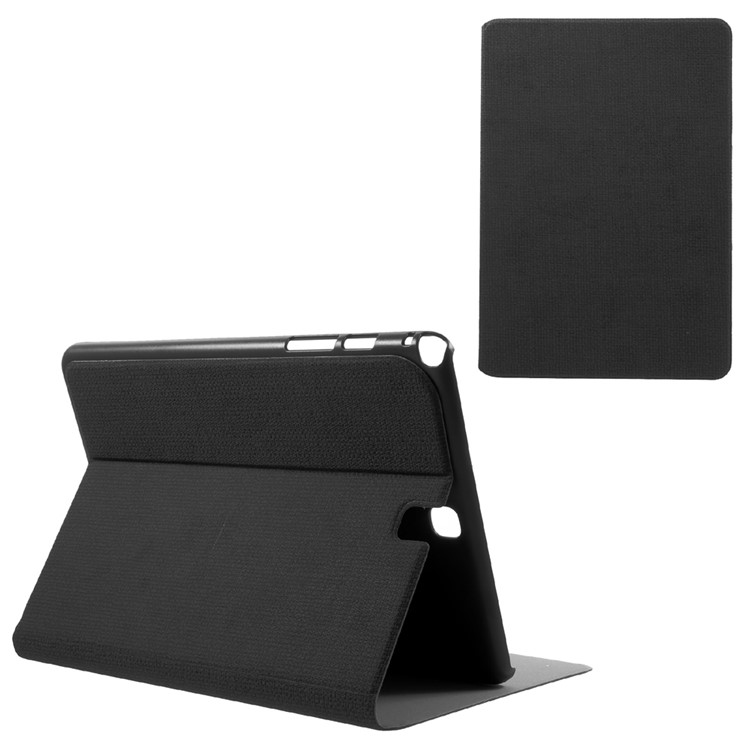 Prague Style Smart Leather Shell for Samsung Galaxy Tab A 9.7 T550 T555 with Card Holder - Black-1