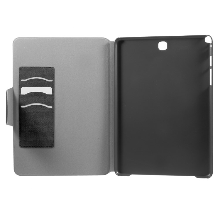 Prague Style Smart Leather Shell for Samsung Galaxy Tab A 9.7 T550 T555 with Card Holder - Black-7