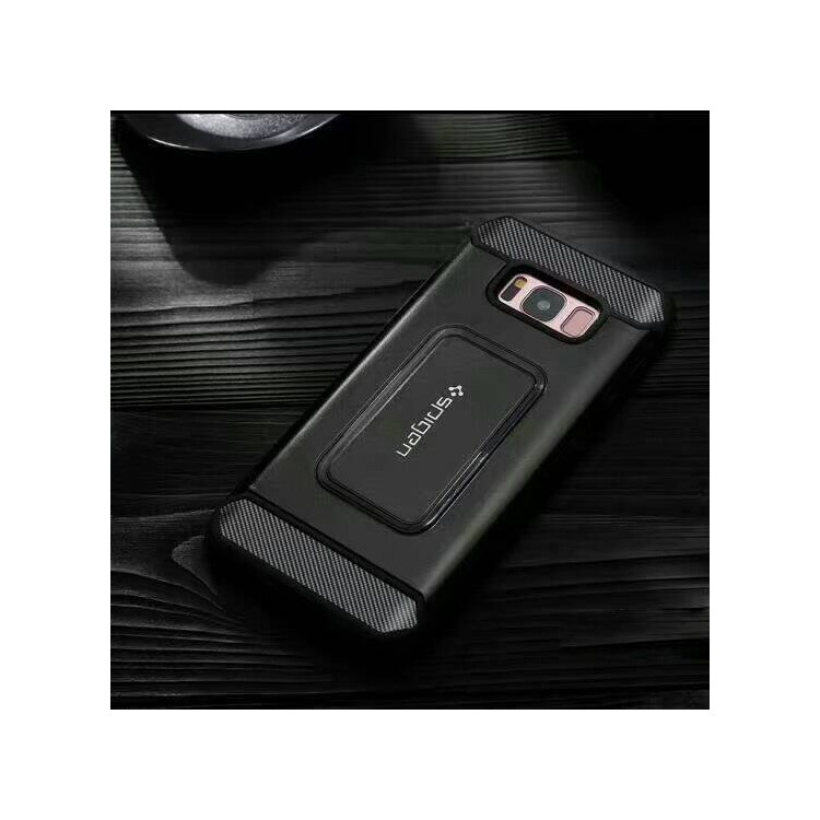 Cool 2-in-1 PC+TPU Kickstand Combo Mobile Phone Accessory Shell (Built-in Magnetic Holder Metal Sheet) for Samsung Galaxy S8+ SM-G955 --1