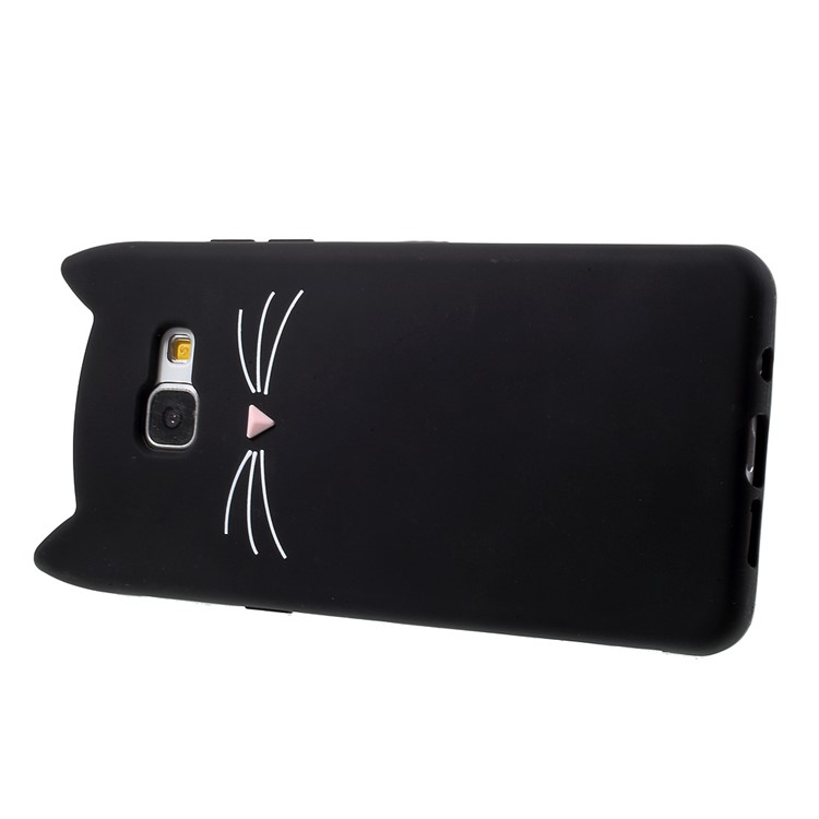 Moustach Cat Soft Silicone Back Case for Samsung Galaxy A3 SM-A310F (2016) - Black-4