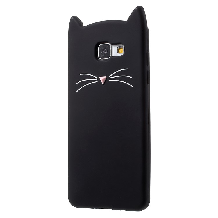 Cute 3D Mustache Cat Soft Silicone Mobile Casing for Samsung Galaxy A5 (2016) - Black-2
