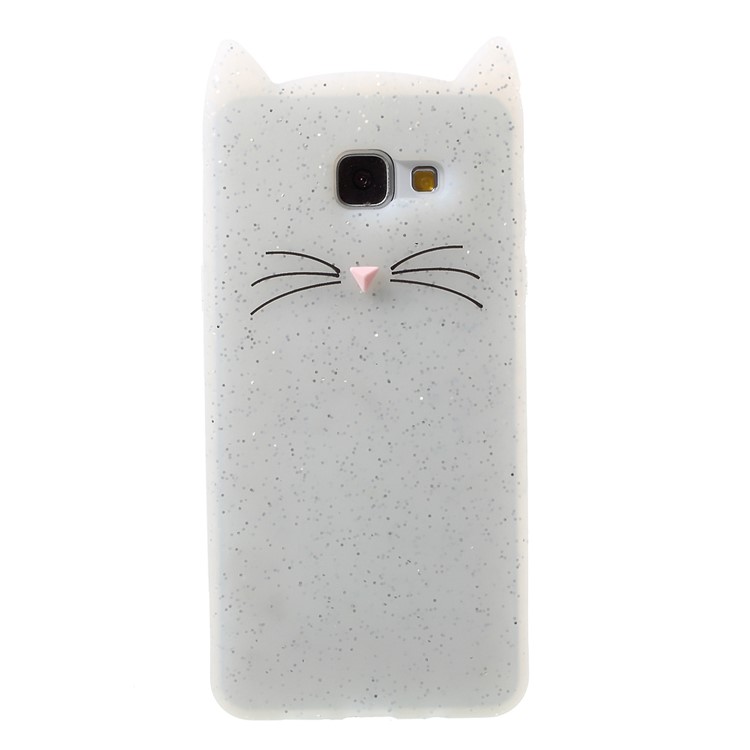 

Cute 3D Mustache Cat Soft Silicone Mobile Cover for Samsung Galaxy A5 (2016) - White, Galaxy A5 SM-A510F (2016)