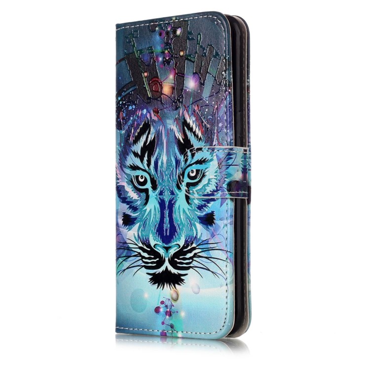 Pattern Printing Embossed Leather Protective Phone Case for Samsung Galaxy S8 G950 - Tiger-4