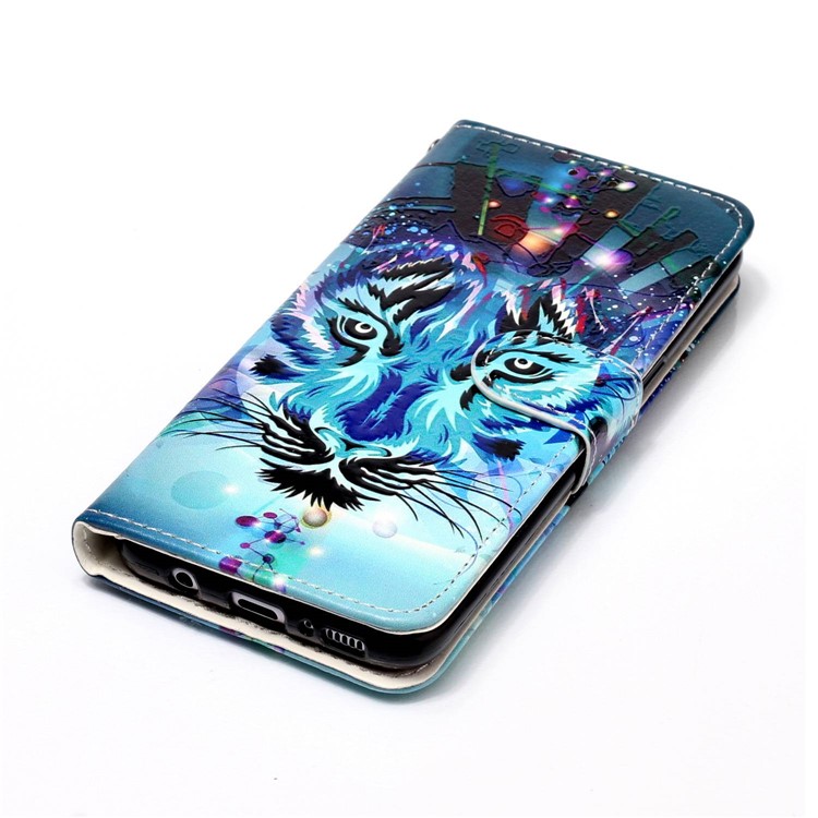 Pattern Printing Embossed Leather Protective Phone Case for Samsung Galaxy S8 G950 - Tiger-6