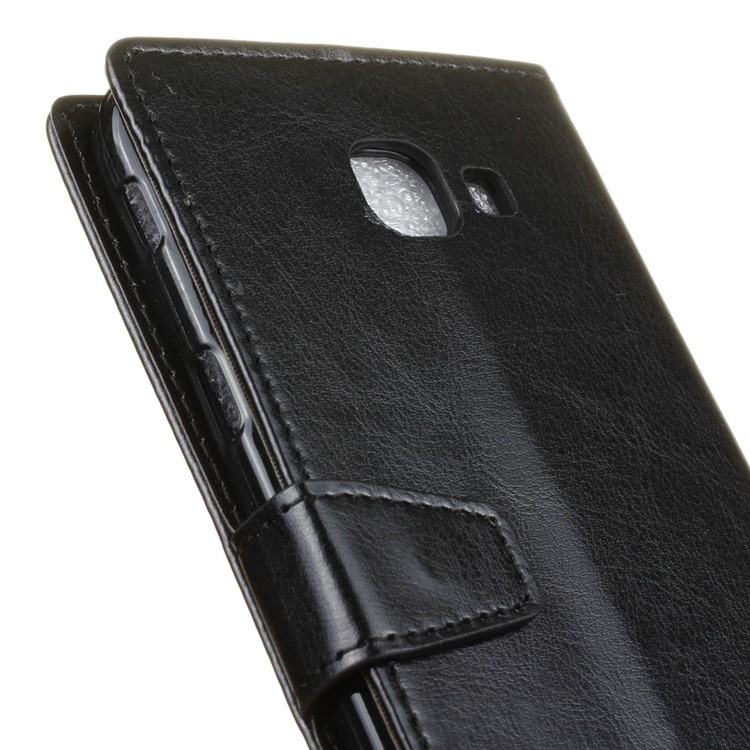 Crazy Horse Skin Leather Wallet Stand Cover for Samsung GALAXY J7 Max - Black-3