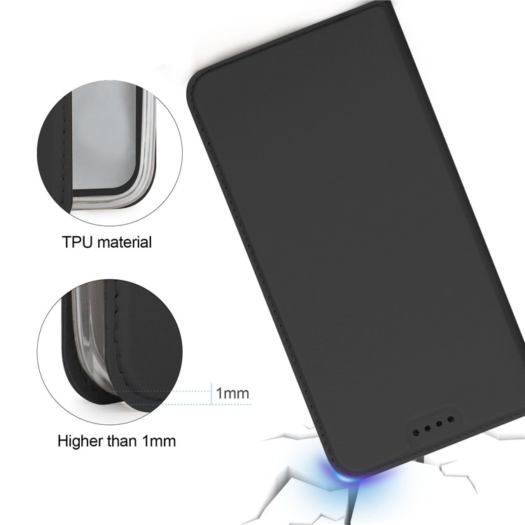 Auto-absorbed Leather Card Holder Stand Case for Samsung Galaxy J3 (2017) EU Version - Black-5
