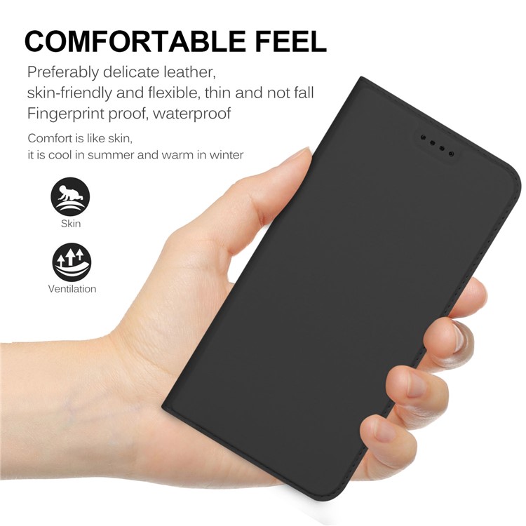 Auto-absorbed Leather Card Holder Stand Case for Samsung Galaxy J3 (2017) EU Version - Black-8