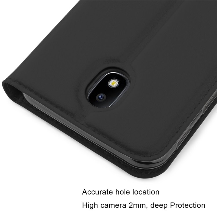 PU Leather Wallet Stand Mobile Phone Case for Samsung Galaxy J7 (2017) EU Version - Black-2