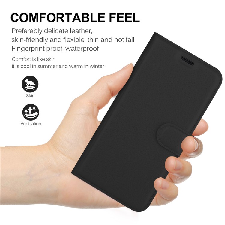 PU Leather Wallet Stand Mobile Phone Case for Samsung Galaxy J7 (2017) EU Version - Black-8
