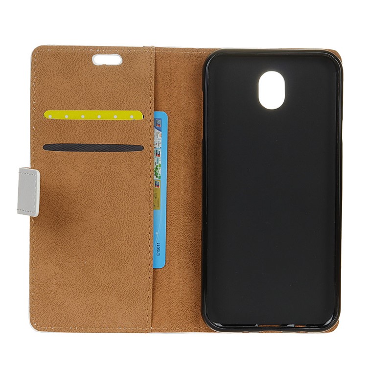 Patterned Leather Wallet Phone Casing for Samsung Galaxy J5 (2017) EU Version - Eiffel Tower and Maple Leaves-7