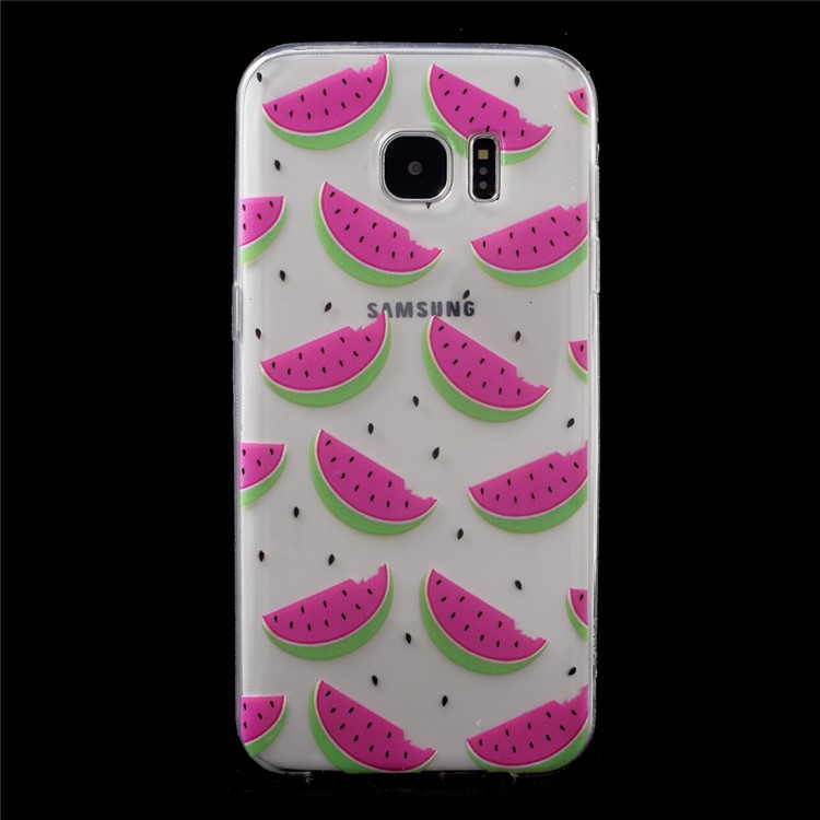 

Pattern Printing Ultra-thin TPU Back Cover for Samsung Galaxy S7 edge SM-G935 - Watermelon