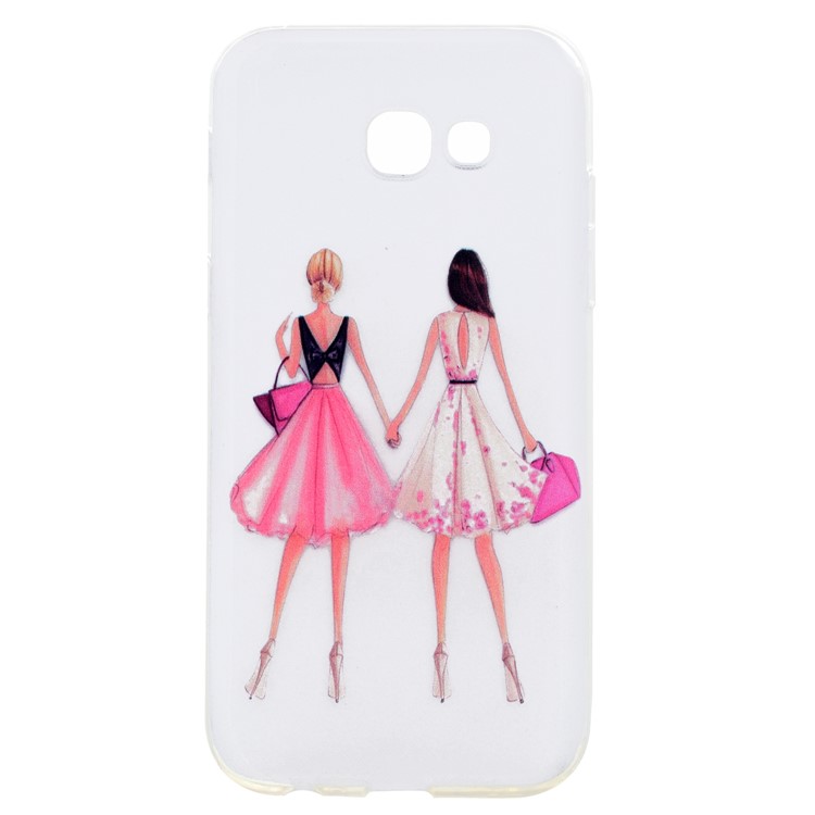 

Ultra Thin Patterned Soft TPU Casing for Samsung Galaxy A5 (2017) SM-A520 - Two Girl