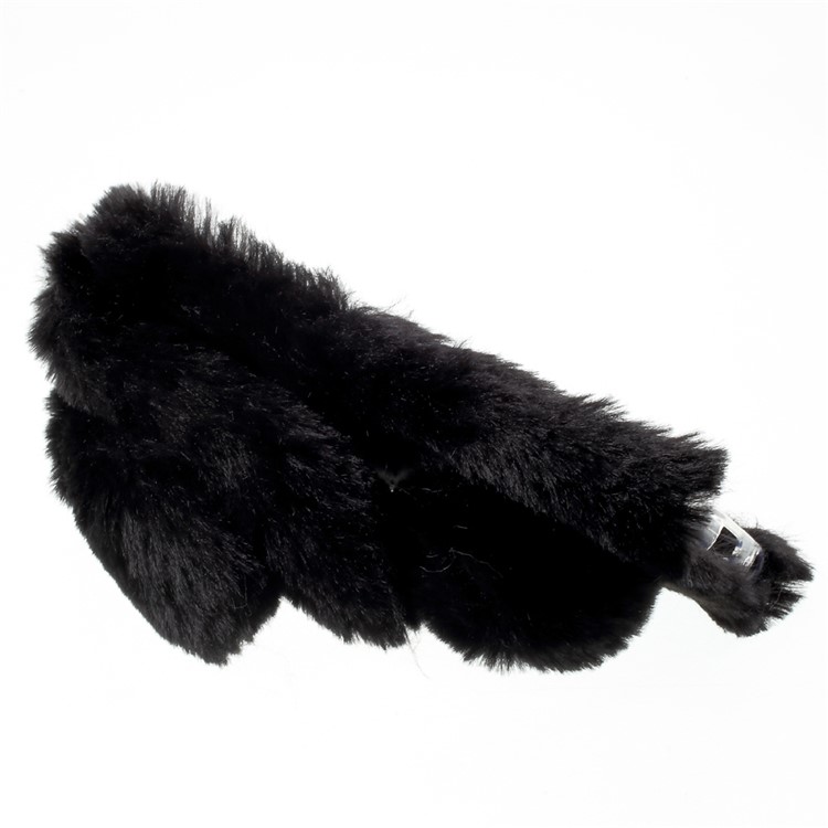 Bunny Shape Rhinestone Fluffy Fur Soft TPU Case for Samsung Galaxy J3 (2017) (EU Version) - Black-4