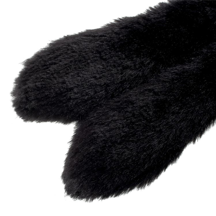 Bunny Shape Rhinestone Fluffy Fur Soft TPU Case for Samsung Galaxy J3 (2017) (EU Version) - Black-5