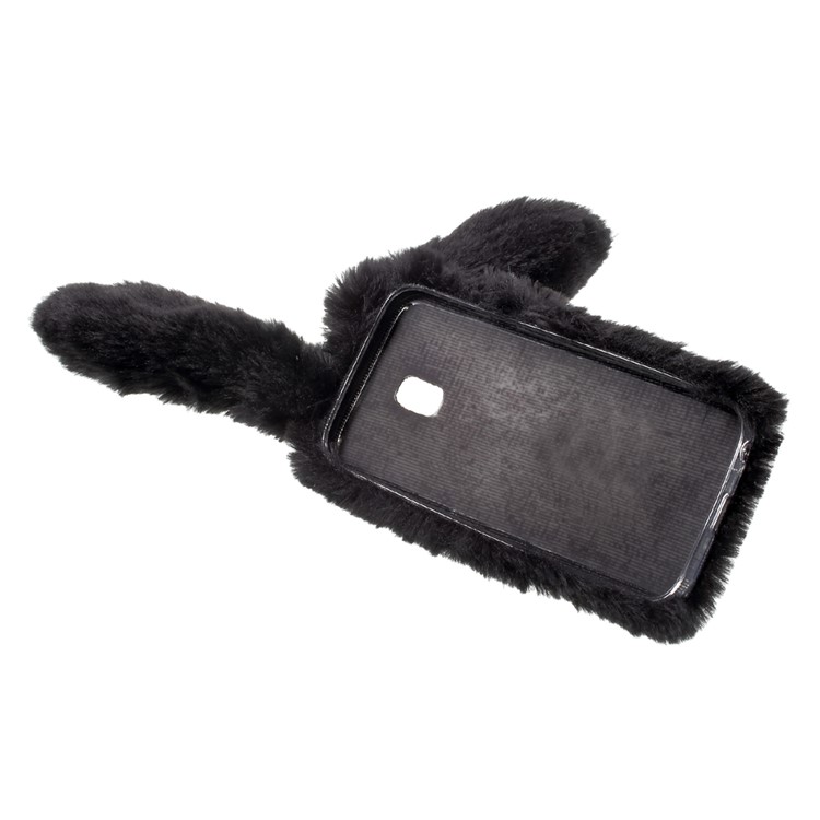 Bunny Shape Rhinestone Fluffy Fur Soft TPU Case for Samsung Galaxy J3 (2017) (EU Version) - Black-8