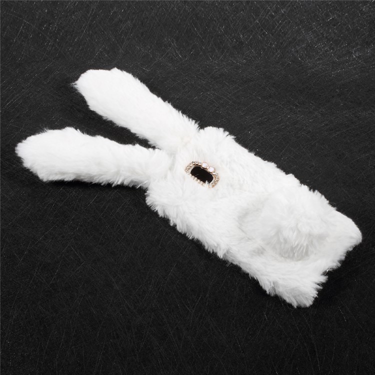 Bunny Design Rhinestone Fluffy TPU Case Cover for Samsung Galaxy J5 (2017) EU Version - White-4