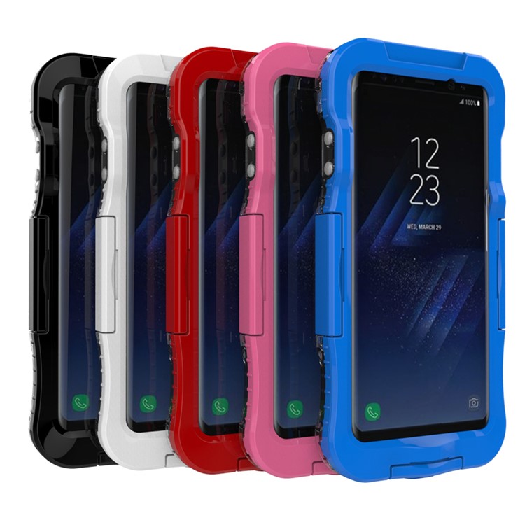For Samsung Galaxy S8 Plus G955 6M Underwater Waterproof Soft Silicone + Plastic Phone Accessory Casing - Black-5
