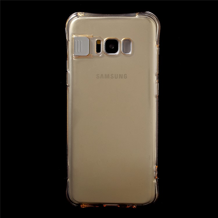 

Incoming Call Blink TPU Clear Protective Phone Shell for Samsung Galaxy S8 G950 - Gold