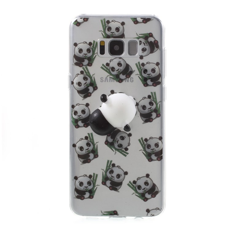 Squishy Soft 3D Silicone Kneading Panda TPU Case for Samsung Galaxy S8+ Plus SM-G955 - Panda Pattern-7