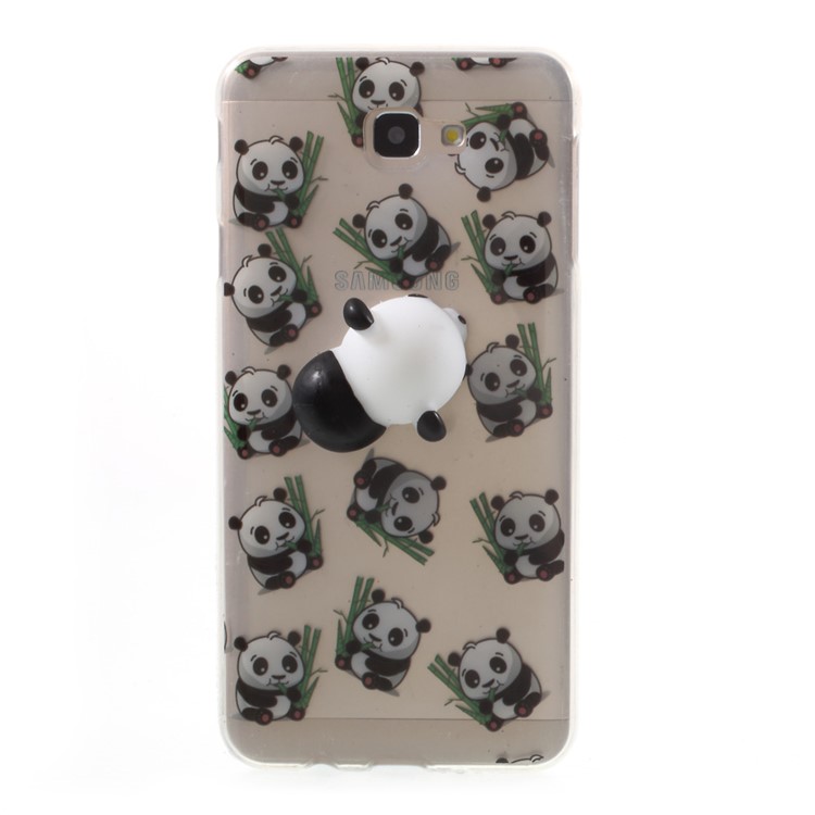 Squishy Kneading 3D Silicone Soft Panda TPU Case for Samsung Galaxy J7 Prime/On7 2016 - Panda Pattern-8
