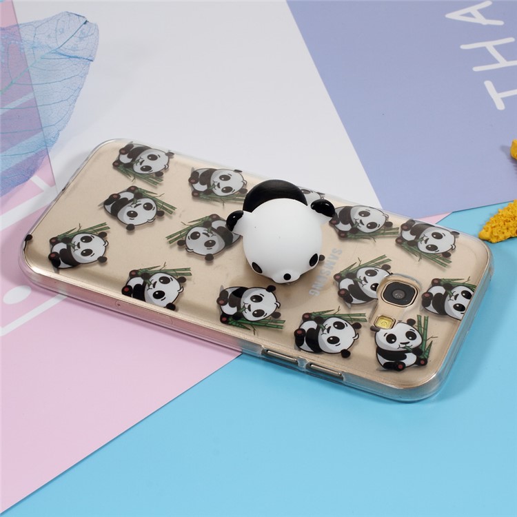 Squishy Soft 3D Silicone Kneading Panda TPU Gel Case for Samsung Galaxy A5 (2017) SM-A520F - Panda Pattern-3