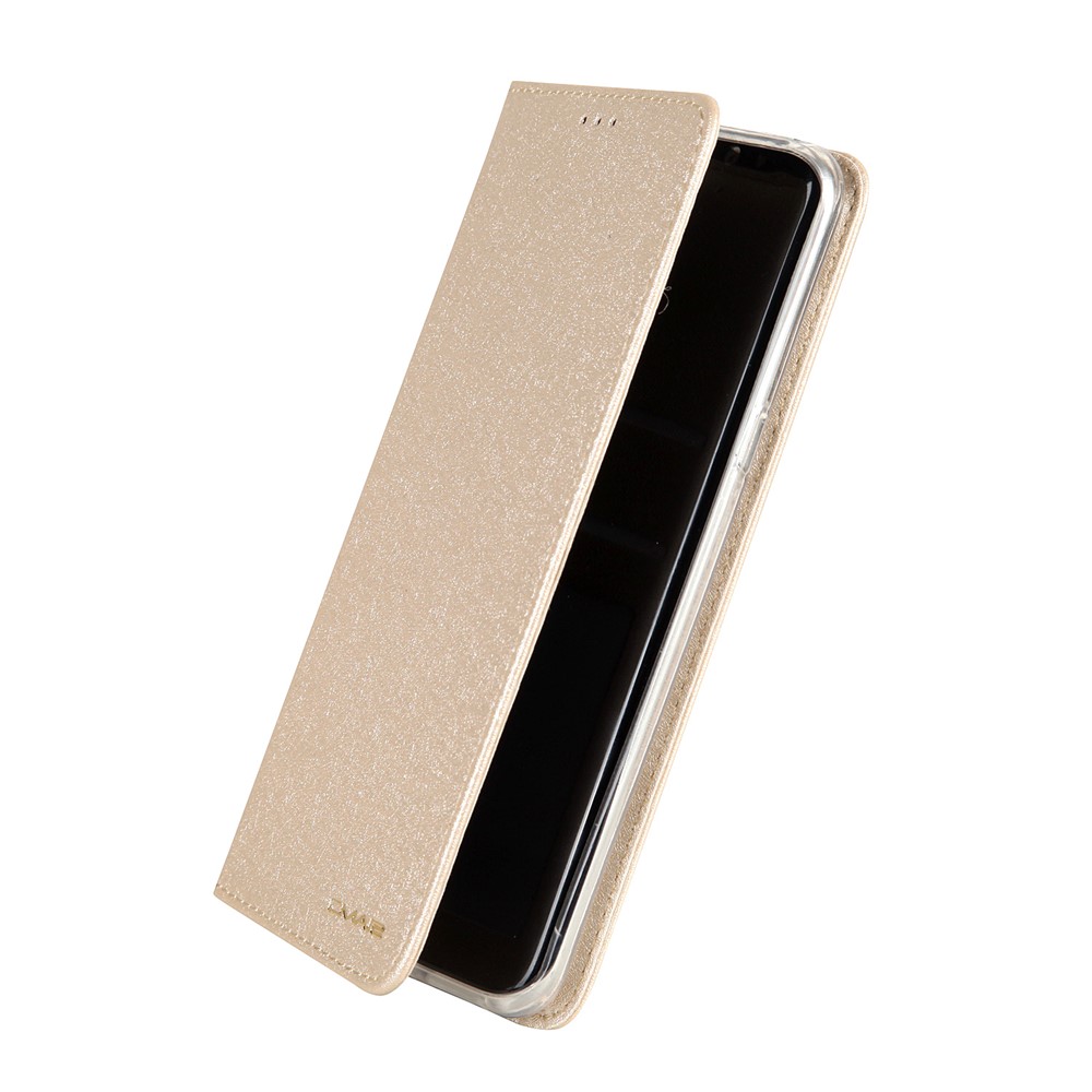 For Samsung Galaxy S8 G950 CMAI2 Series Silk Texture Wallet Stand Leather Case Shell - Gold-13