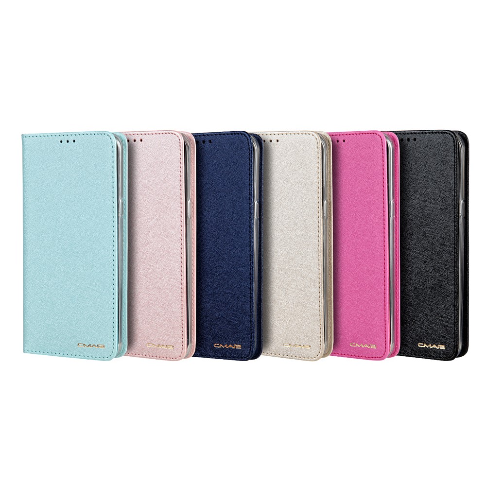 For Samsung Galaxy S8 G950 CMAI2 Series Silk Texture Wallet Stand Leather Case Shell - Gold-27
