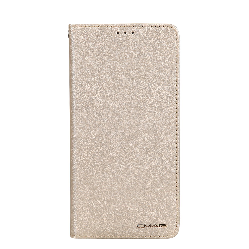For Samsung Galaxy S8 G950 CMAI2 Series Silk Texture Wallet Stand Leather Case Shell - Gold-3