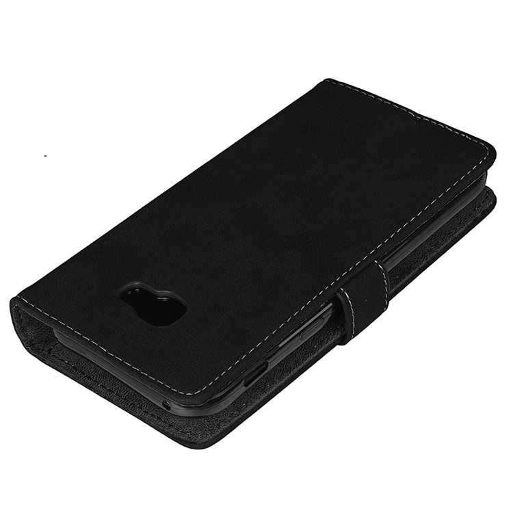 Matte Skin PU Leather Stand Wallet Phone Case with 9 Card Holders for Samsung Galaxy A5 (2017) SM-A520 - Black-5