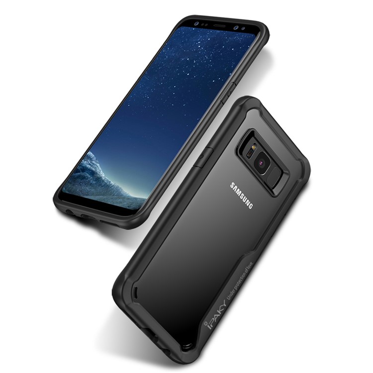 IPAKY Anti-drop PC + TPU Hybrid Case for Samsung Galaxy S8 Plus G955 - Black-2