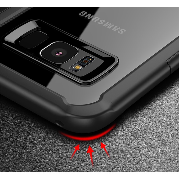 IPAKY Anti-drop PC + TPU Hybrid Case for Samsung Galaxy S8 Plus G955 - Black-5