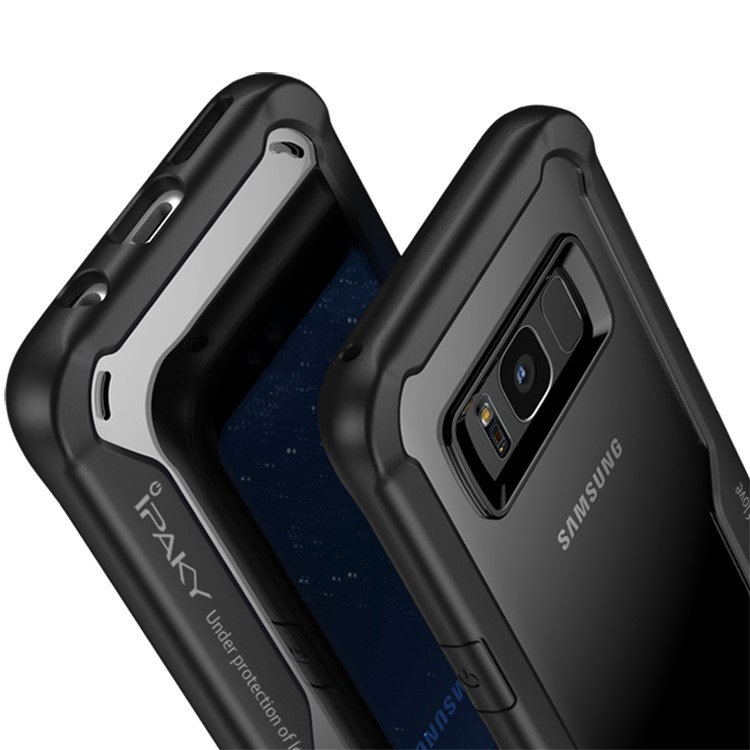 IPAKY Anti-drop PC + TPU Hybrid Case for Samsung Galaxy S8 Plus G955 - Black-8