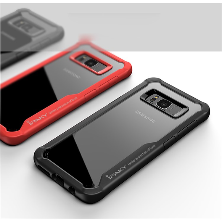 IPAKY Anti-drop PC + TPU Hybrid Case for Samsung Galaxy S8 Plus G955 - Black-9