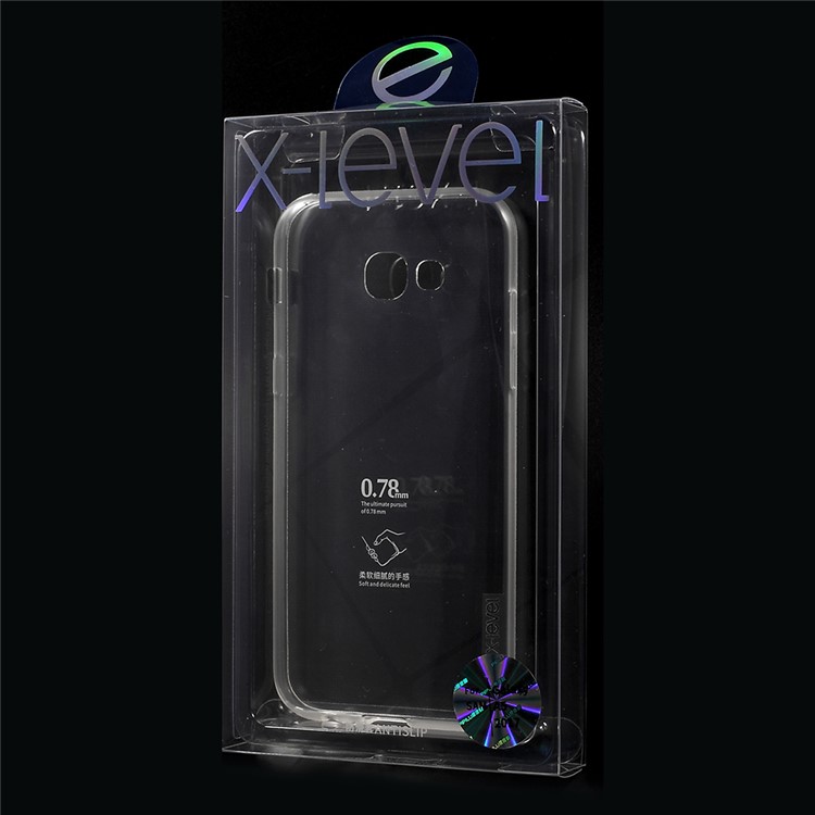X-LEVEL Soft TPU Protective Mobile Phone Case for Samsung Galaxy A7 (2017) SM-A720 - Transparent-9