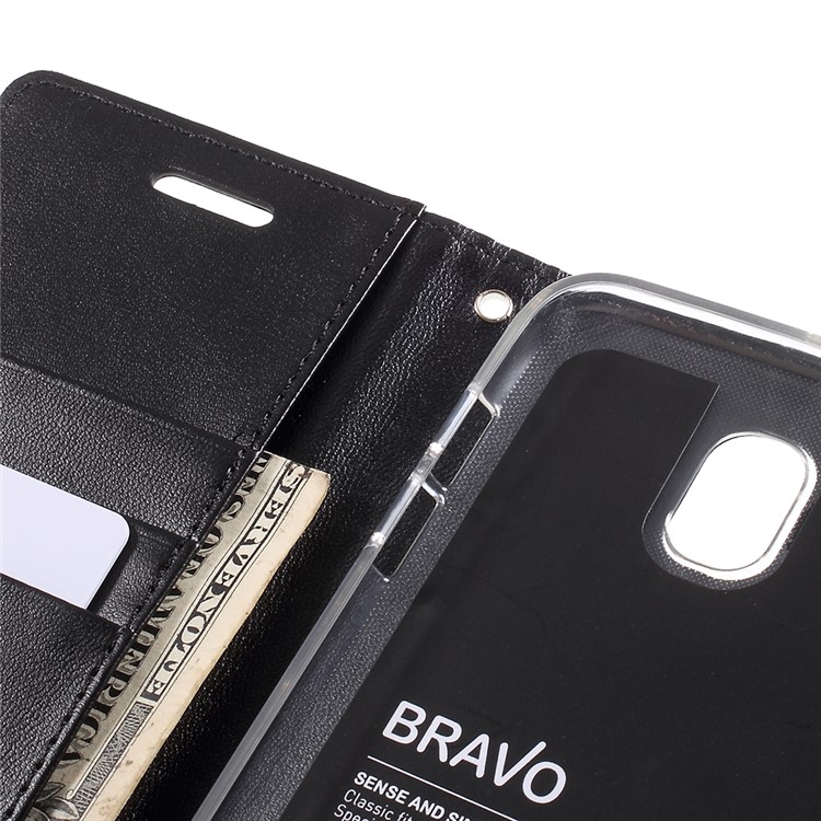 MERCURY GOOSPERY Bravo Diary Leather Wallet Case for Samsung Galaxy J5 (2017) A530 - Black-6