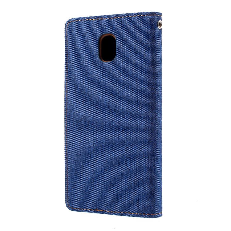 MERCURY GOOSPERY Canvas Diary Leather Case Protector for Samsung Galaxy J5 (2017) EU Version - Baby Blue-2