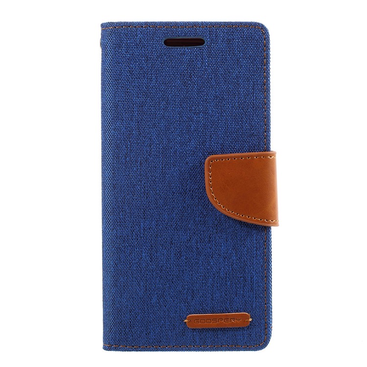MERCURY GOOSPERY Canvas Diary Leather Case Protector for Samsung Galaxy J5 (2017) EU Version - Baby Blue-3