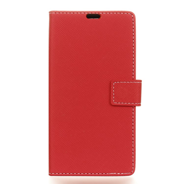 

Leather Wallet Phone Cover with Stand for Samsung Galaxy J3 (2017) EU Version - Red