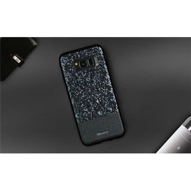 DZGOGO Bling Bling Series PU Leather Coated Bling Sequins PC + TPU Case for Samsung Galaxy S8+ G955 - Black-5