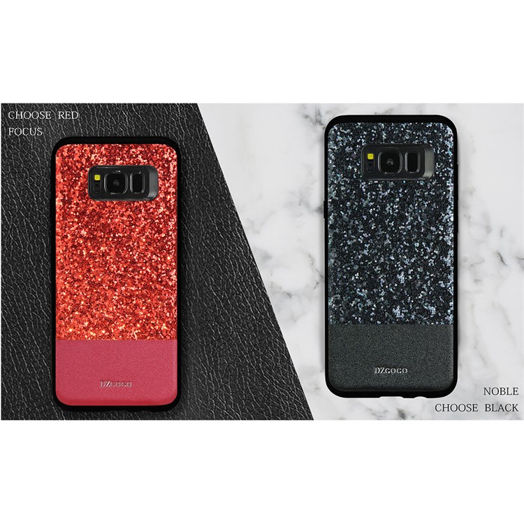 DZGOGO Bling Bling Series PU Leather Coated Bling Sequins PC + TPU Case for Samsung Galaxy S8+ G955 - Black-8