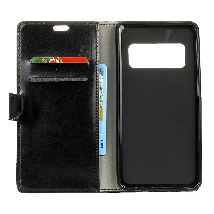 Crazy Horse Wallet Leather Stand Case for Samsung Galaxy Note 8 - Black-3