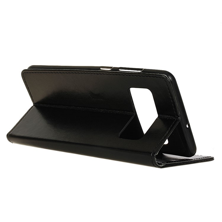Crazy Horse Wallet Leather Stand Case for Samsung Galaxy Note 8 - Black-4