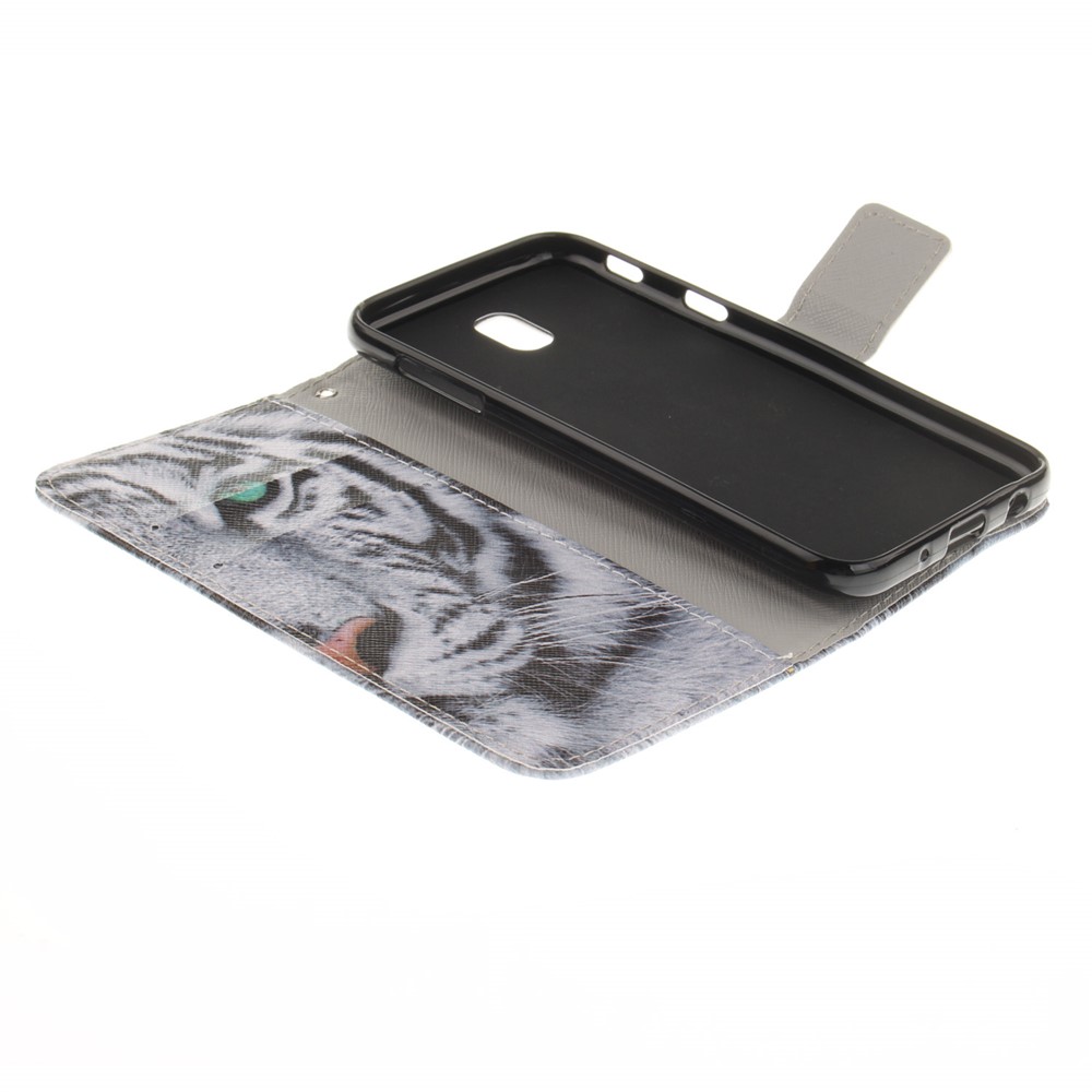 Pattern Printing Wallet Stand Leather Phone Case with Magnet for Samsung Galaxy J5 (2017) EU Version -Tiger-8